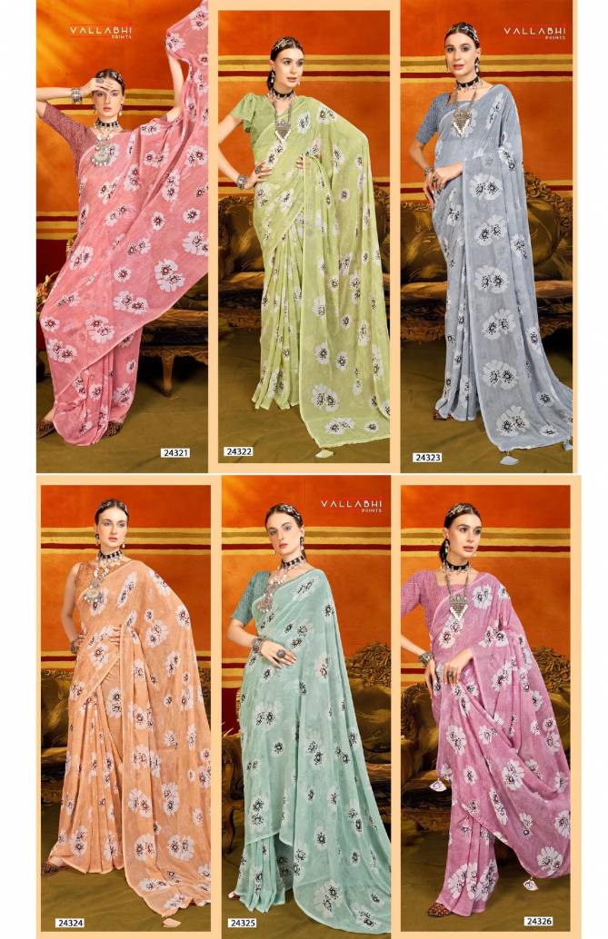 Urmi Vol 4 By Vallabhi Printed Designer Georgette Sarees Wholesale Price In Surat
